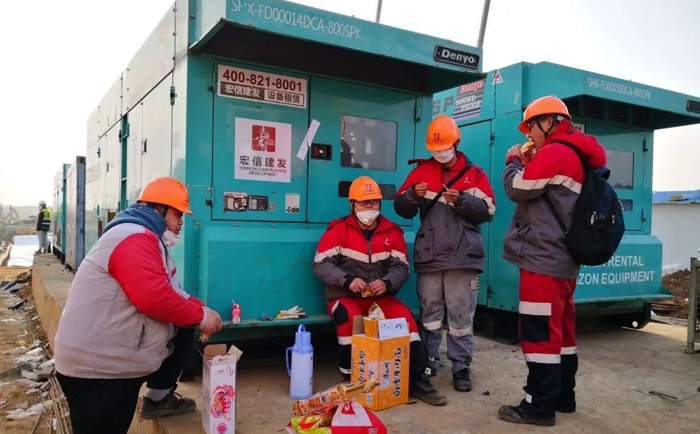 建设现场简易用餐